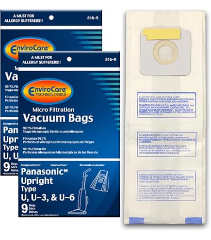 10 Sacchetti Per Aspirapolvere Panasonic Europart – Tipo U-2E, U20E, U20AB Per MC-UG342WP47