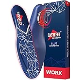 EASYFEET Orthotic Work Insoles Men Women - Plantar Fasciitis Arch Support Inserts for Standing All Day - Shoe Inserts for Work Boots - Foot Pain Relief