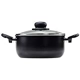 RAVELLI Italia Linea 30 Non Stick Dutch Oven with Glass Lid (5 Quart)