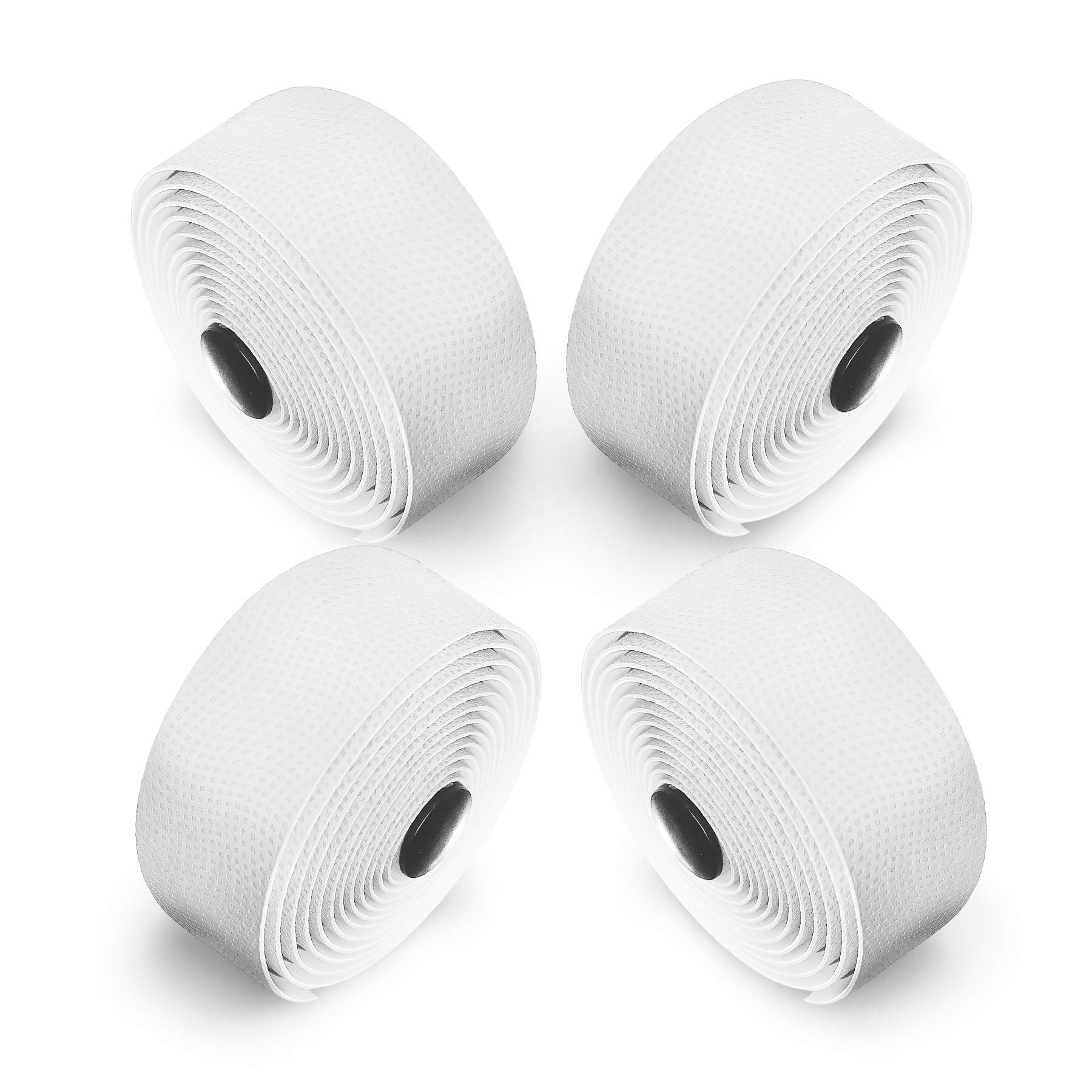 Alien Pros Bike Handlebar Tape PU (Set of 4) White - Enhance your bike grip with these bicycle handle bar tape - Wrap your bike for an awesome comfortable ride (Set of 4, White)