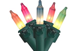 NORTHLIGHT 100-Count Pastel Multi-Color Mini Easter Light Set, 20ft Green Wire