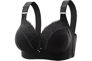 JPVDPA Bras for Women Push up Wireless Bra Plus Size Lace Longline Bralette No Underwire Padded T Shirt Bra Comfort Brassiere