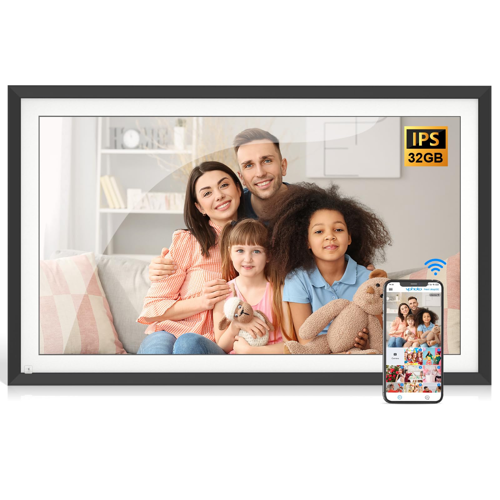 Photo 1 of (see all images) Digital Picture Frame 15.6 Inch Digital Photo Frame - 32GB Smart Picture Frame, FHD 1080P, Full Function