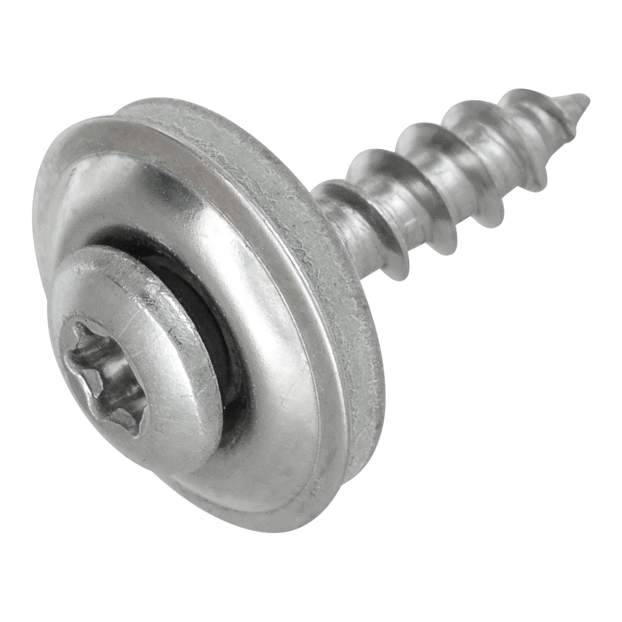 Pack of 100 Spengler Screws 4.5 x 55 Torx Including Sealing Washer 15 mm Stainless Steel A2 Blank Flat Countersunk Head Universal Screw Screws Screws