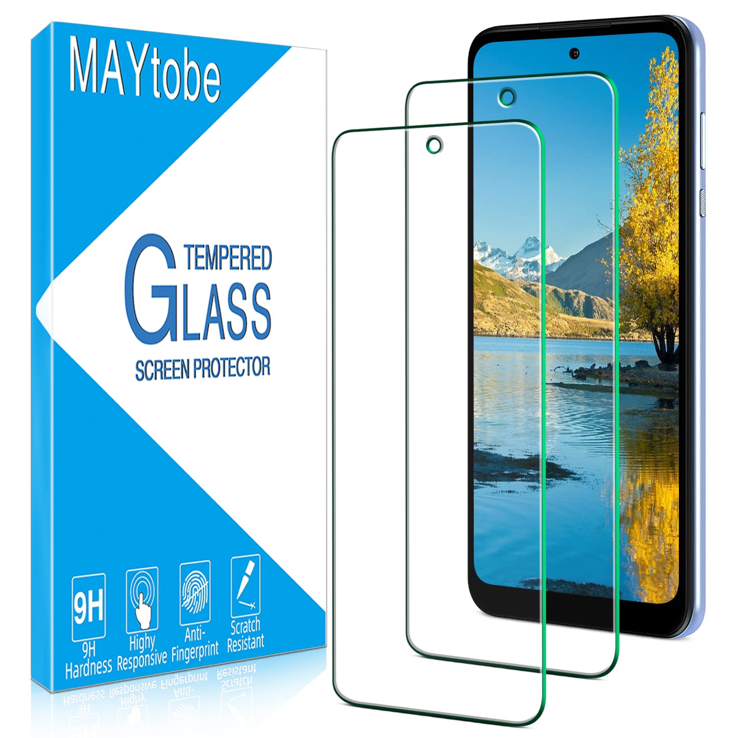 Photo 1 of MAYtobe [2 Pack Designed For Motorola Moto G Power 2022 Screen Protector Tempered Glass, Anti-Scratch, Bubble Free
