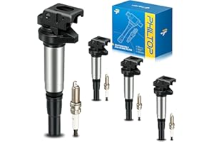 PHILTOP Ignition Coil Pack and Spark Plugs Fits for Mini 2007 2008 2009 2010 2011 2012 2013 Cooper,2011-2016 Cooper Countryman,2013 2014 2015 2016 Cooper Paceman,Set of 4 Replaces# UF598 97968