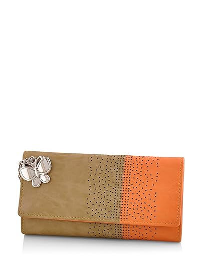 Butterflies Womens Wallet (Beige) (BNS 2391BG)