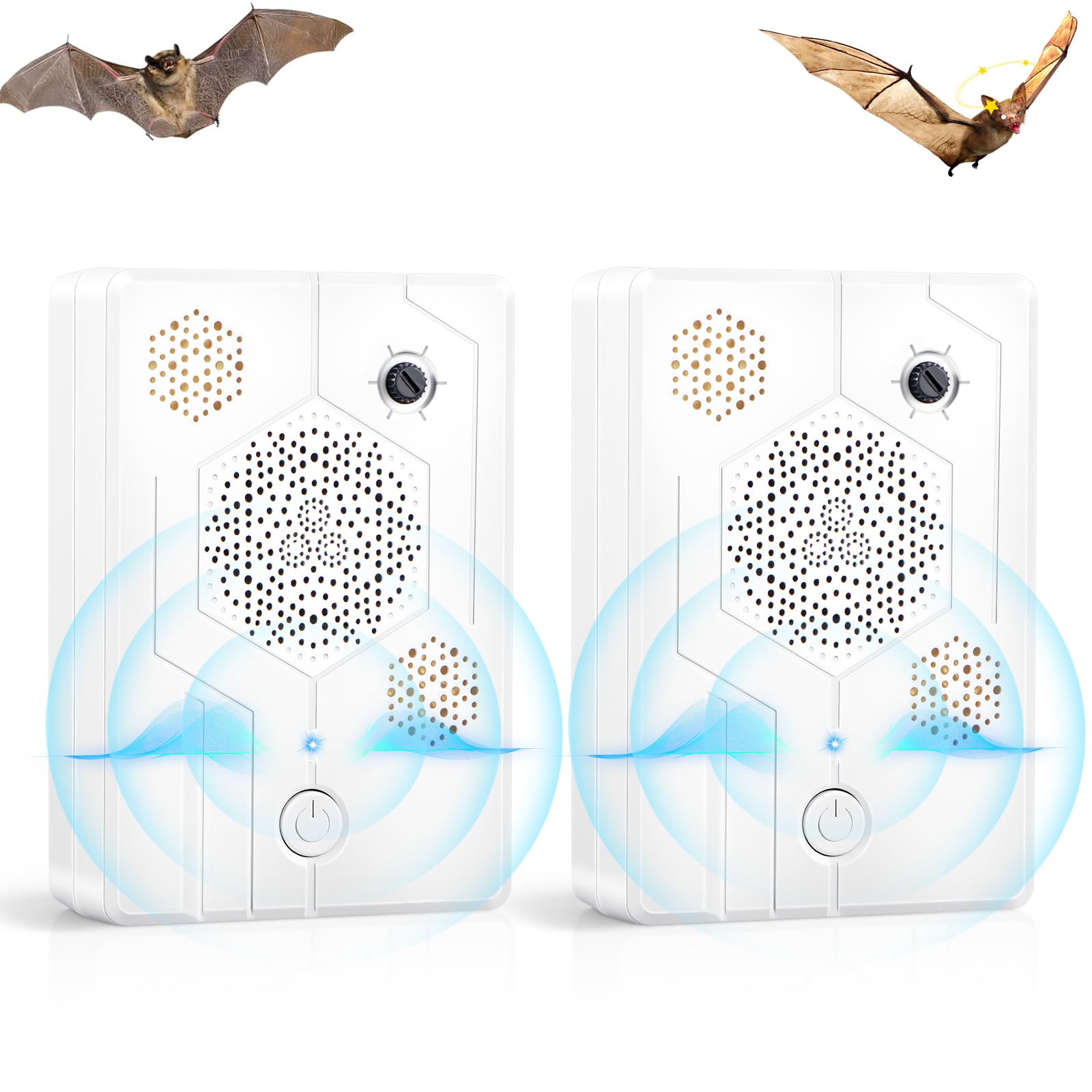 Photo 1 of JahyElec 2 Pcs Upgraded Ultrasonic Bat Repellent for Attic,Garage Indoor & Outdoor Use,Humane & Effective Rechargeable Bat Deterrent Devices Reject Repelling System,Get Rid of Bats Keep Away Home Farm