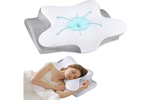 BESPILLOW Cervical Neck Pillow for Sleeping - Ergonomic Side Sleeper Pillow for Pain Relief, Contour Cervical Pillow for Neck Support, Orthopedic Memory Foam Pillows Bed Pillow for Side Back Stomach Sleeper
