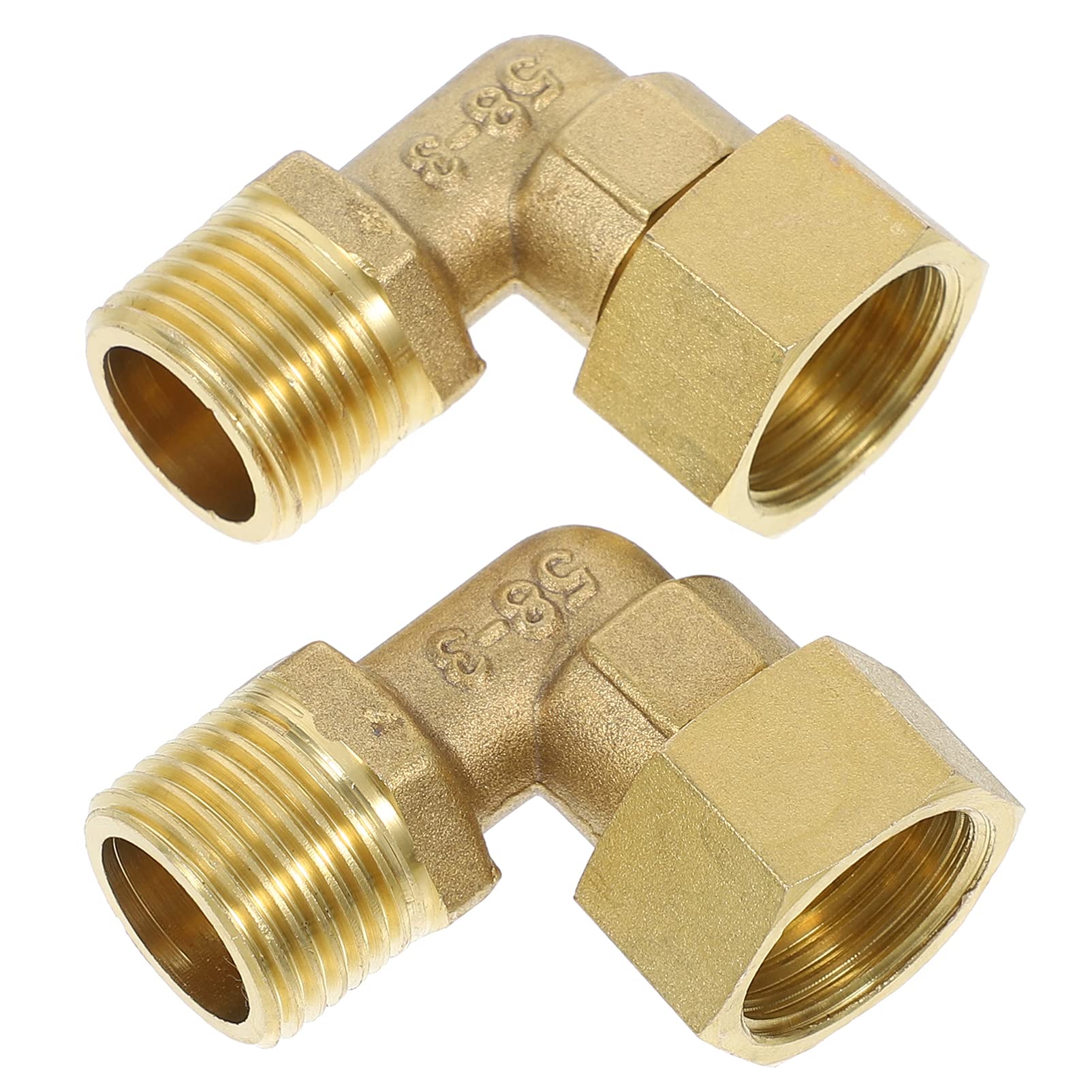 iplusmile 1/2 Inch 90 Degree Brass Hose Elbow Connector Water Heater Plumbing Accessories for Flow Direction Control