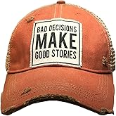 Vintage Life Funny Hats for Women and Girls, Distressed Trucker Baseball Cap with Sayings