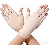 Women Driving Gloves Sun UV Protection Glove Touchscreen Half-Finger Gloves