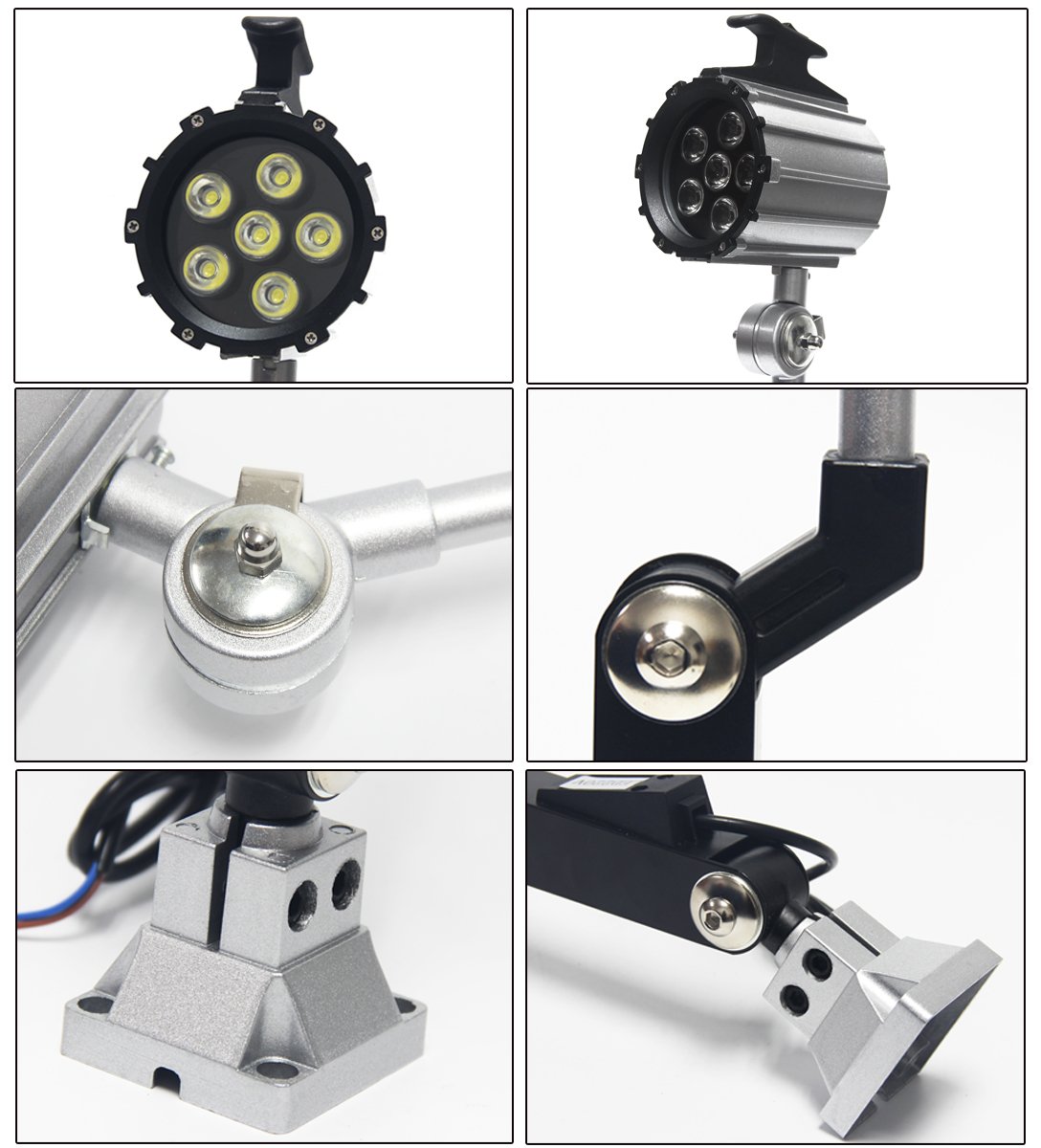 12W LED Machine Light IP68 - Adjustable Aluminum Work Light For Lathe, CNC, Milling & Drilling Machines