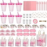 VZCBZC 6Set Baby Shower Prizes for Game Winners Baby Shower Favors Gifts including Plastic Tumbler Notebook Candles with Gift Bag for Winner Guests Wedding Bridal Shower Favors
