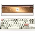 KEEBMONKEY WOBKEY Crush 80 Reboot CNC Aluminum 5-Second Quick-Release Triple-Mode Connectivity Mechanical Keyboard with Superior Acoustics (Pro Champagne Gold)