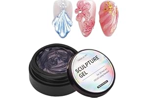 Finger Secret Sculpture Glue Gel 5g– Crystal Clear, Strong Adhesive for Diamonds, Crystals & Nail Charms – Quick LED Cure, No Residue, DIY & Salon Nail Art