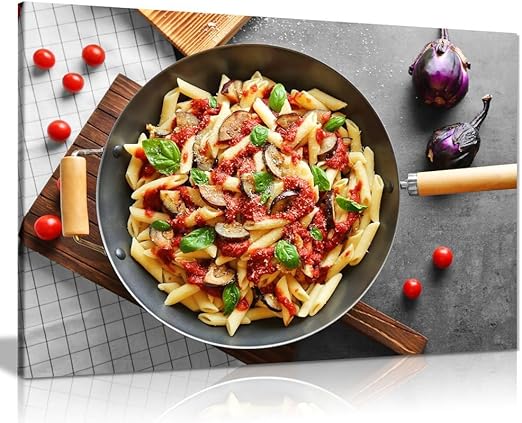 Amazon Com Restaurant Decor Italian Kitchen Pasta Canvas Wall Art