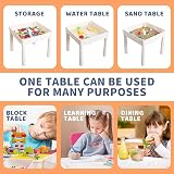 HH Home Hut Kids Building Block Table & Chair Set with Storage view 4