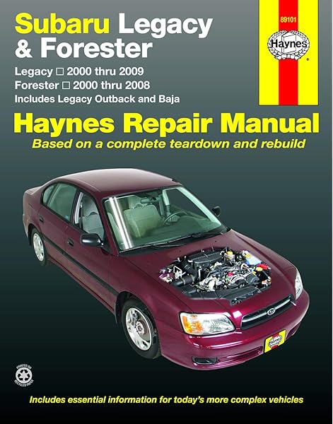 Subaru Legacy 2000 2009 Amp Forester 2000 2008 Repair Manual