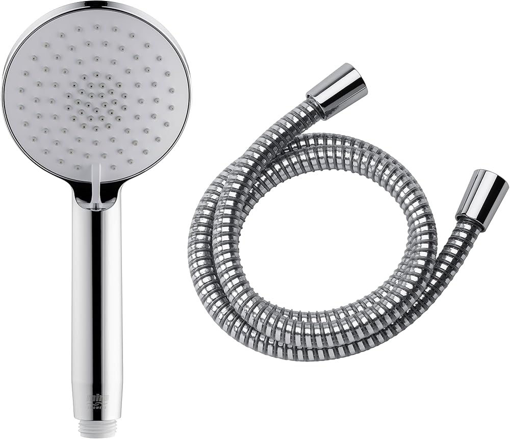 Mira Zest 90mm Eco Shower Head and Hose Chrome 3-Spray