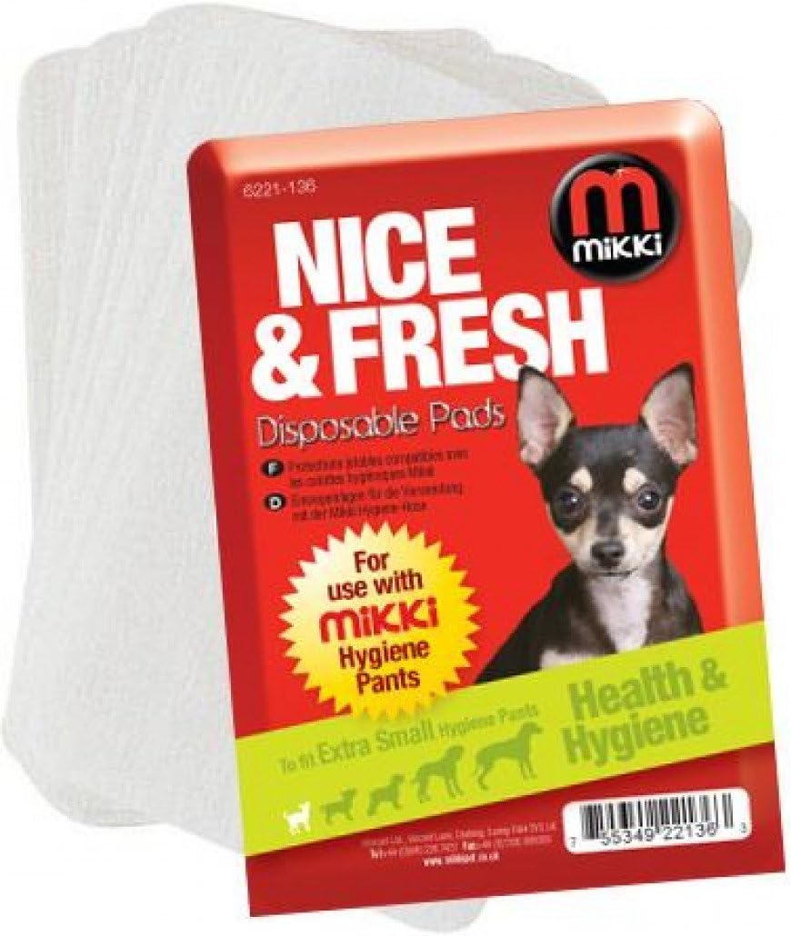 Mikki Dog Hygiene Disposable Period Pads for Female Season Use with