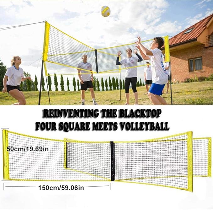 Volleyball NET, Four Square Meets Volleyball NET, 59 X 20 Inch PE
