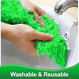 Fogray Upgraded Extendable Feather Duster 2025 Green with Silicone Cap view 7