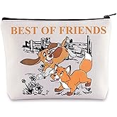 WZMPA Fox Movie Cosmetic Bag Tod And Copper Fans Gift Best Of Friends Makeup Zipper Pouch Bag For Women (Best Of Friends)