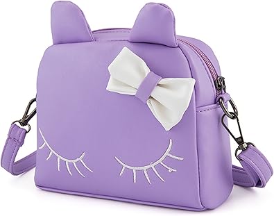 Amazon ケイミ Keimi 子供用 キッズ リュックサック ショルダーバッグ2way 女の子 小さめバッグ 猫 幼稚園 小学生 可愛いミニバッグ パープル Keimi ケイミ リュックサック