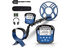 PalliPartners Metal Detector for Adults Waterproof-Professional Higher Accuracy Gold Detector with LCD Display,5 Mode,Advanced DSP Chip 12" Coil(Blue)