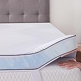 SOOSLEEPY Full Size Memory Foam Mattress Topper 3 Inch with Removable Soft Cover Ventilated Breathable Cooling Mattress Pad Portable Bed Topper for Back Pain and Pressure Relief, CertiPUR-US Certified