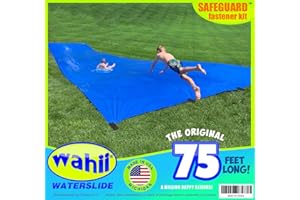 Wahii Waterslide - The Original Giant Backyard Family Lawn Water Slide - Adult and Teen Super Slip and Slide. Giant Blue Water Slide