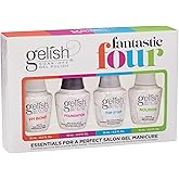 Gelish Fantastic Four Essentials Kit &ndash; Long-Lasting, Chip-Free Shine, Durable Finish, Complete Professional Manicure System for Salon-Quality Nails at Home