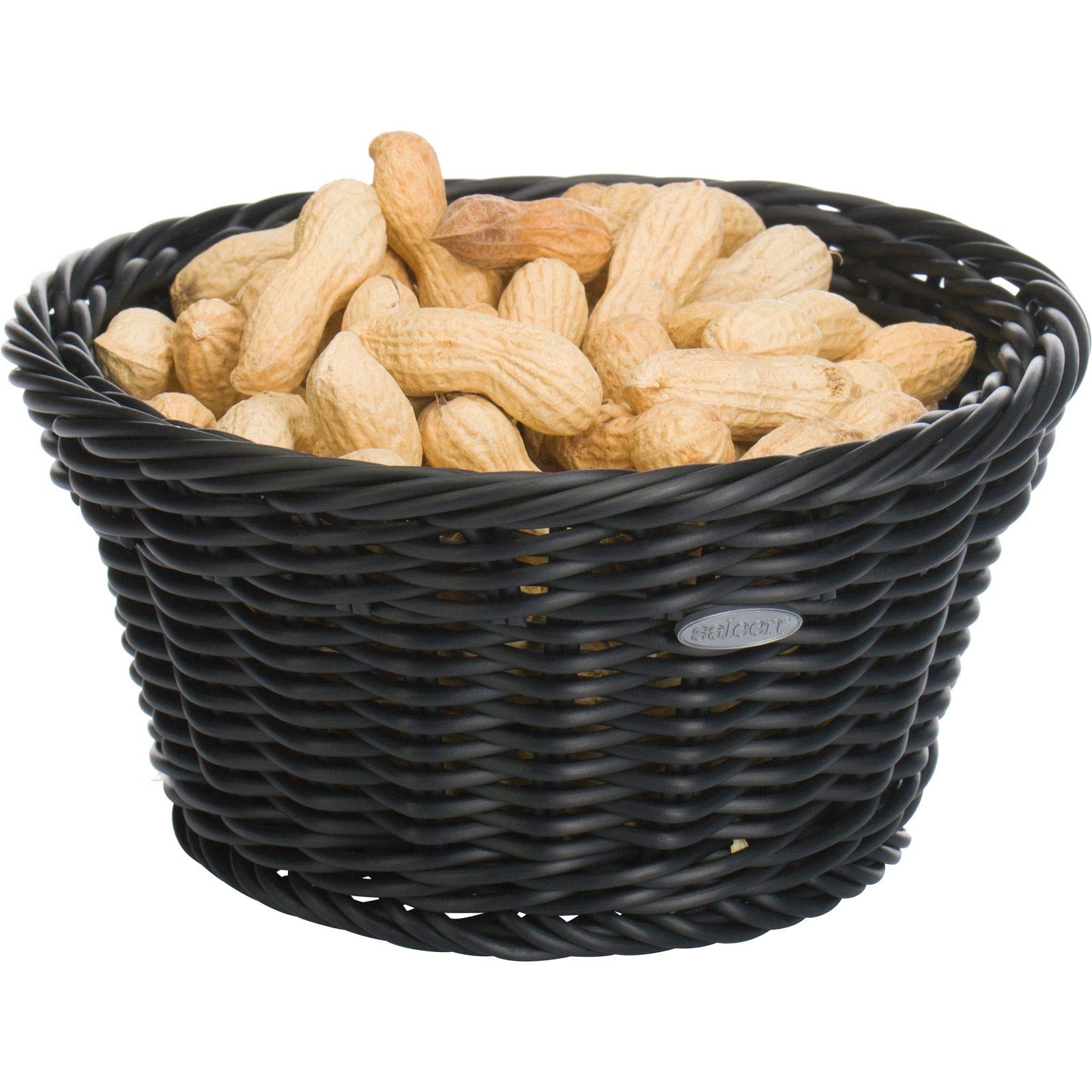 Saleen Round Basket, Black, 18.5 x 10 cm