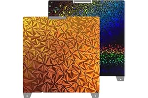 Wefuit K2 Plus Build Plate 370x370mm Double Sided Textured PEO PEY Sheet Heated Bed Spring Steel Flexible 3D Printer Platform for Creatily K2 Plus 3D Printer Replacement (Chameleon PEO+ PEY)