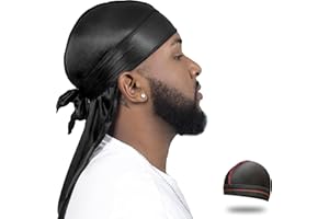 ForceWave Silky Durag for Men Wave Cap Satin Dorag for Men Women 360 Wave