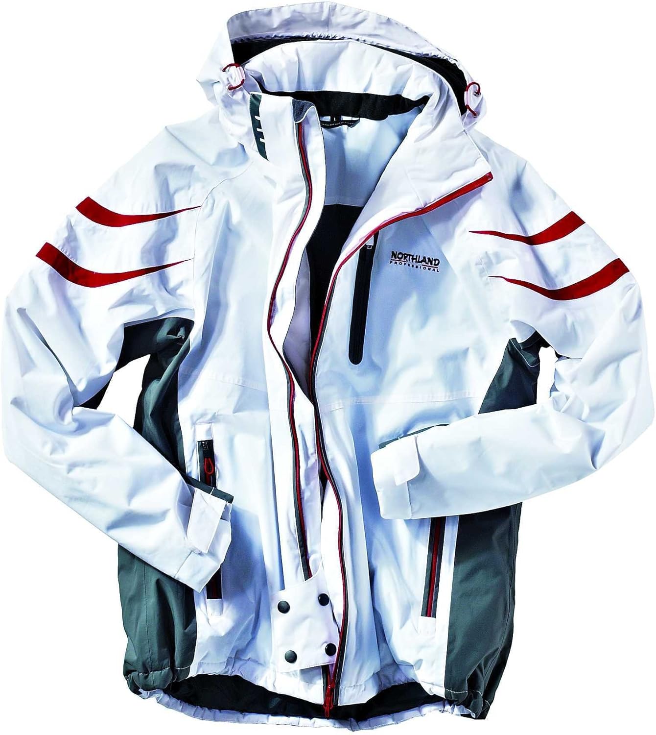 Northland Professional Men's Ski Jacket white/steel/red SizeM Amazon