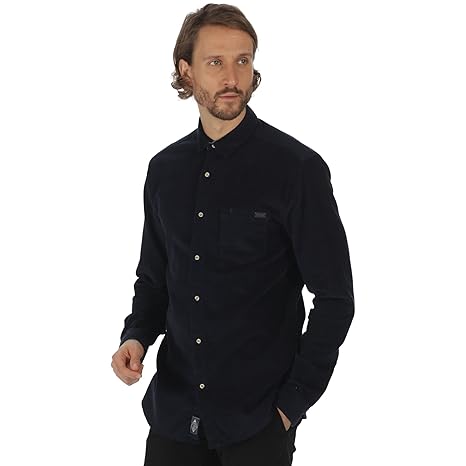 Regatta Mens Benton Coolweave Button Down Long Sleeve Casual Shirt