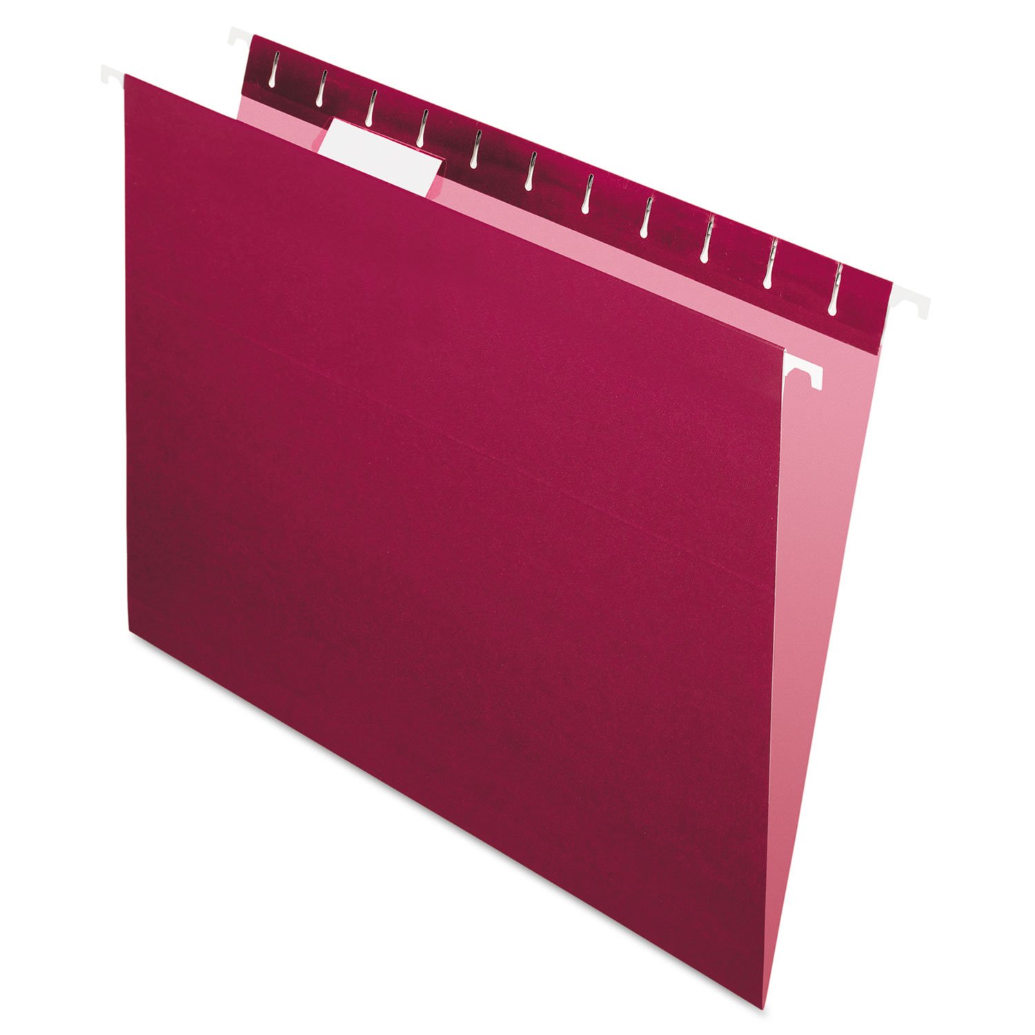 Pendaflex PFX81613 Recycled Hanging Folders, Letter Size, Burgundy, 1/5 Cut, 25/BX (81613)