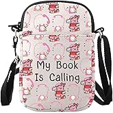 WUSUANED Funny Booktok Crossbody Bag Book Addict Gift My Book Is Calling Bag For Bookworm Readers