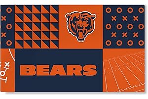 NORTHWEST NFL 3 X 5 Feet Washable Area Living Rug, Chicago Bears