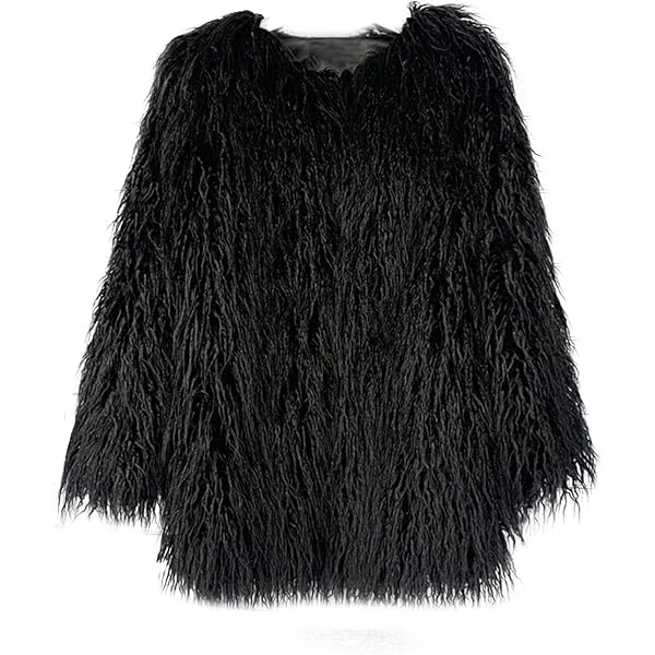 Adonis Pigou Winter Fluffy Faux Fur Coat Women's Shaggy