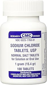 Sodium Chloride Tablets 1 Gm, USP Normal Salt Tablets - 100 Tablets