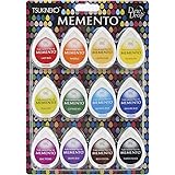 Tsukineko MD-012-100 12-Piece Assortment Memento Dew Drops Fade-Resistant, Gum Drops