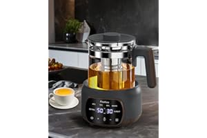 Feekaa Electric Kettle,1.3L Glass Teapot with Removable Infuser,Tea Kettle with Time & Temperature Control,Tea Maker,Health P