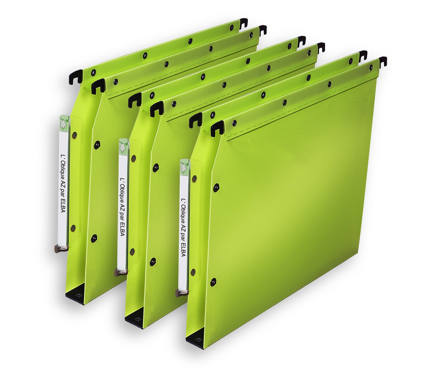 Elba Ultimate Polypropylene Suspension Files for Cabinet Opaque 30 mm Base Pack of 10 Green