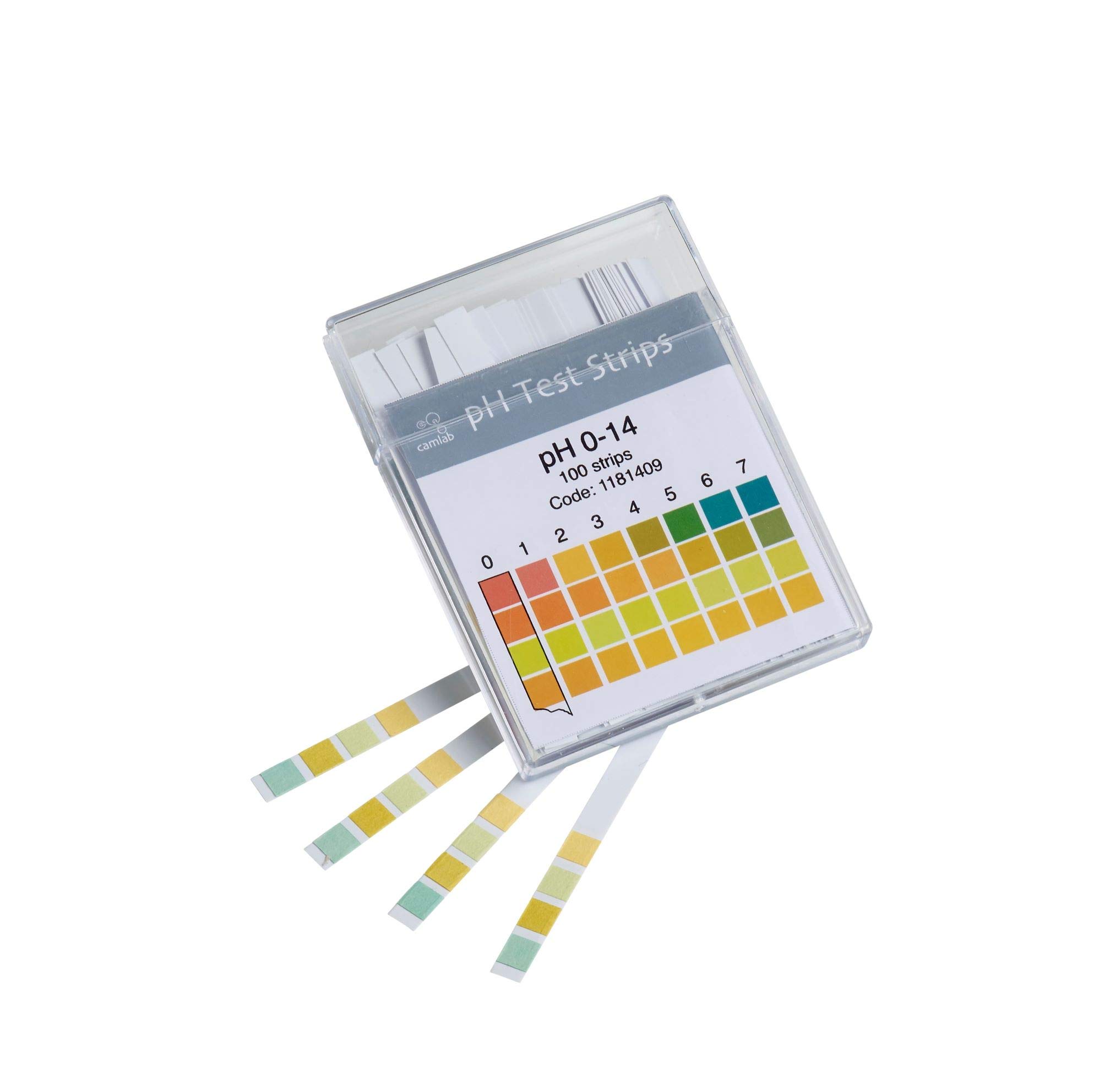 Camlab Water 1181409 pH Indicator Testing Strips pH 0-14 (Pack of 100)