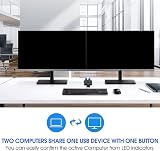 Bcowtte USB 3.0 KVM Switch Selector 2 Port 5Gbps for Printer Keyboard Mouse view 4