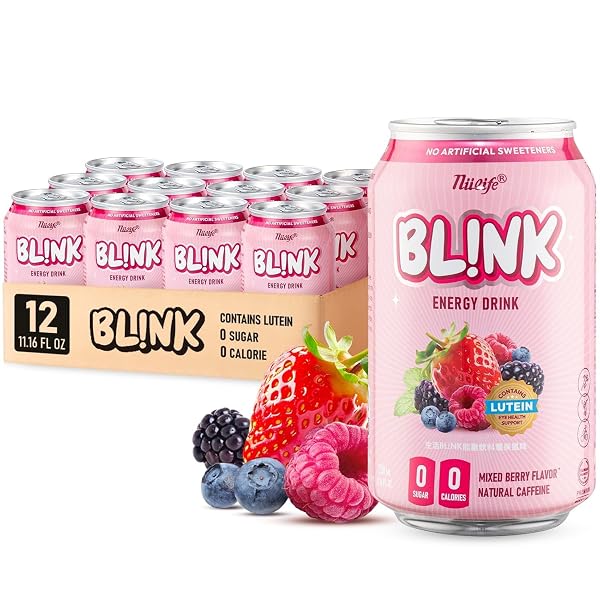 NÜLIFE SUGAR FREE ENERGY DRINK MIXED BERRY, PACK...