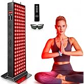 EXESAS Red Light Therapy Panel for Body &amp; Face, 4 Wavelengths, Dual-Chip | Professional-grade red and near-infrared LED panel, 630/660/810/850nm wavelengths, high irradiance, Stand and Remote (120LED)
